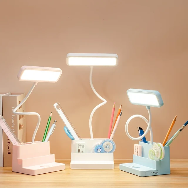 Lampe de bureau pour enfants 16 Led Dimmable Lampe de chevet avec