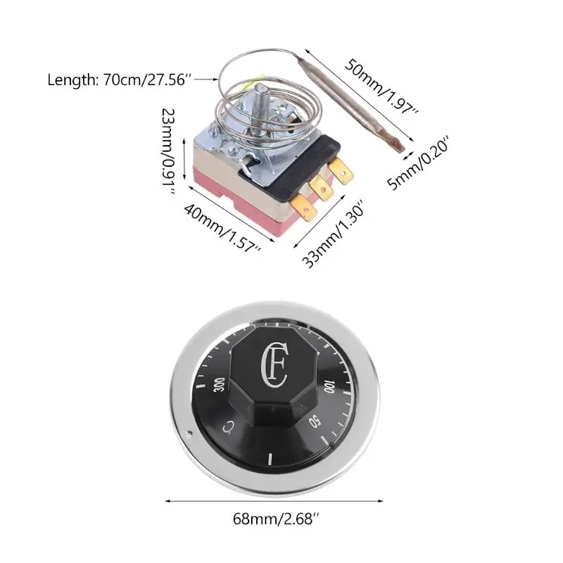 Digital Temperature Controller Compact Temperature Controller Range 50 &deg; C-300 &deg; C Temperature Control Switch Normally Closed & Normally Open Function
