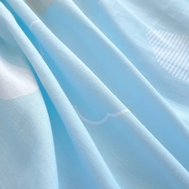 Elastic Fitted Sheet 100% Cotton Bed Cover Cute Print Bedsheet Queen Size Bed Linen Soft Mattress Covers (Pillowcase Need Order) 4