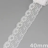 (5 yards/roll) white Lace ribbon fabric Webbing Decoration Lovely gift packing polyester Material 6