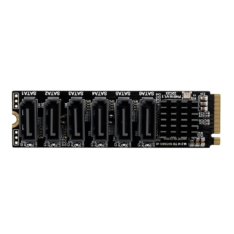 Cartão Adaptador Sata para pc Expansão Computador Riser Iii Asm1166 M.2 Nvme Pci-e x4 x8 X16 a Port 3.0 Gbs s Chassis Servidor Expansão - Imagem 3