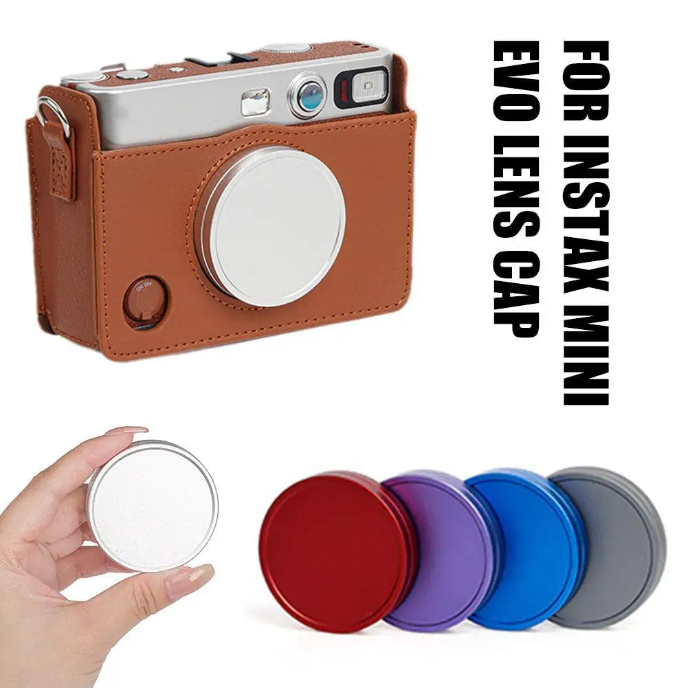 For Instax Mini EVO Lens Cover Metal Front Lens Cap Dustproof Scratch-resistant Aluminum Alloy Protective Cover Camera Accessori