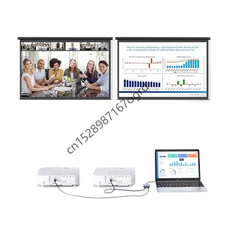 USB C 이중 HDTV 어댑터 4K 60Hz 알루미늄 도크 다중 모니터 설정을위한 2/4 포트 634A