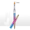 1PCS Nail Brush Rhinestone Handle Painting Pen Drawing Gradient Nail Art Pen Tool 5