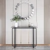 Single Layer Tempered Glass Porch Table - Black Leg Rectangular Console Table - Double Tempered Glass Tea Table 2