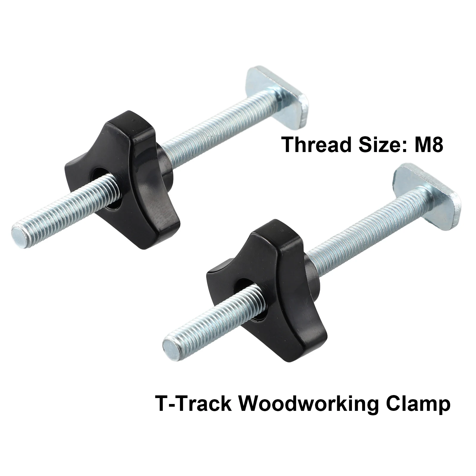 

2 Sets T Track Clamp Accessories M8 T-Track Bolts Knobs T Slot Bolts And Knobs Clamps For Woodworking Jigs Hand Tools Kit