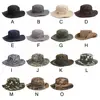 Outdoor Men's Solid Sun Hat Bucket Hat Cargo Safari Bush Army Boonie Summer Jungle Fishing Cap 5