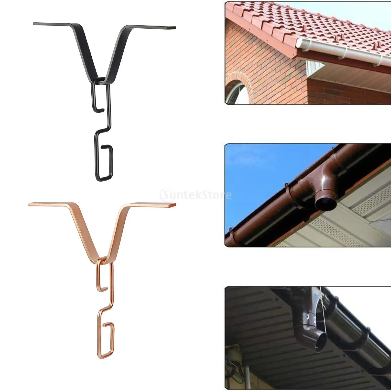 Rain Chain Gutters Adapter Clip V Shaped Hook Hanger for Rain Chimes Downspout Sturdy V Shaped Installation Chain Hook