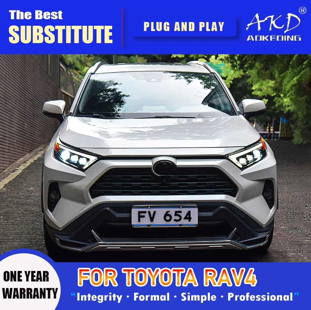 トヨタRav4用akdヘッドランプ,LEDヘッドライト2019-2022