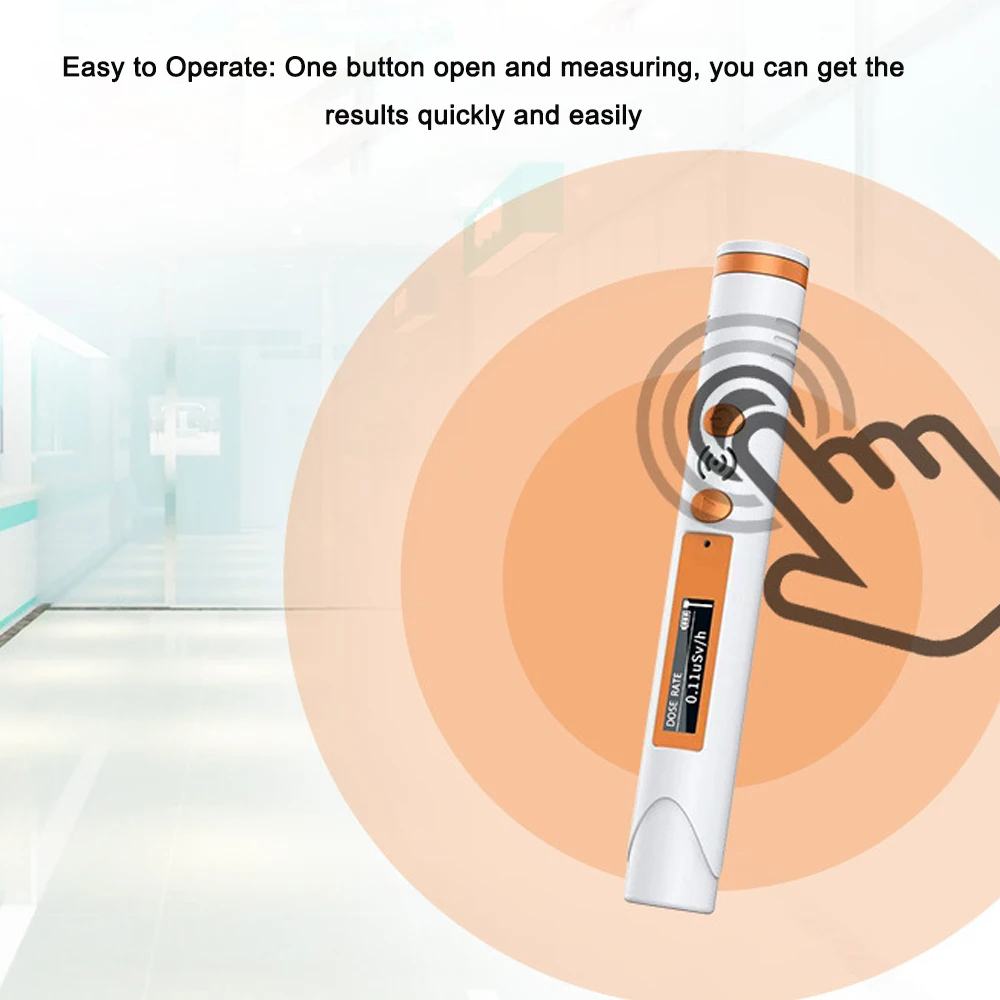 Pen Type Nuclear Radiation Detector X-ray Y-Ray &beta;-Ray Beta Gamma Monitoring Dose Rate Sound Light Alarm Geiger Counter Dosimeter