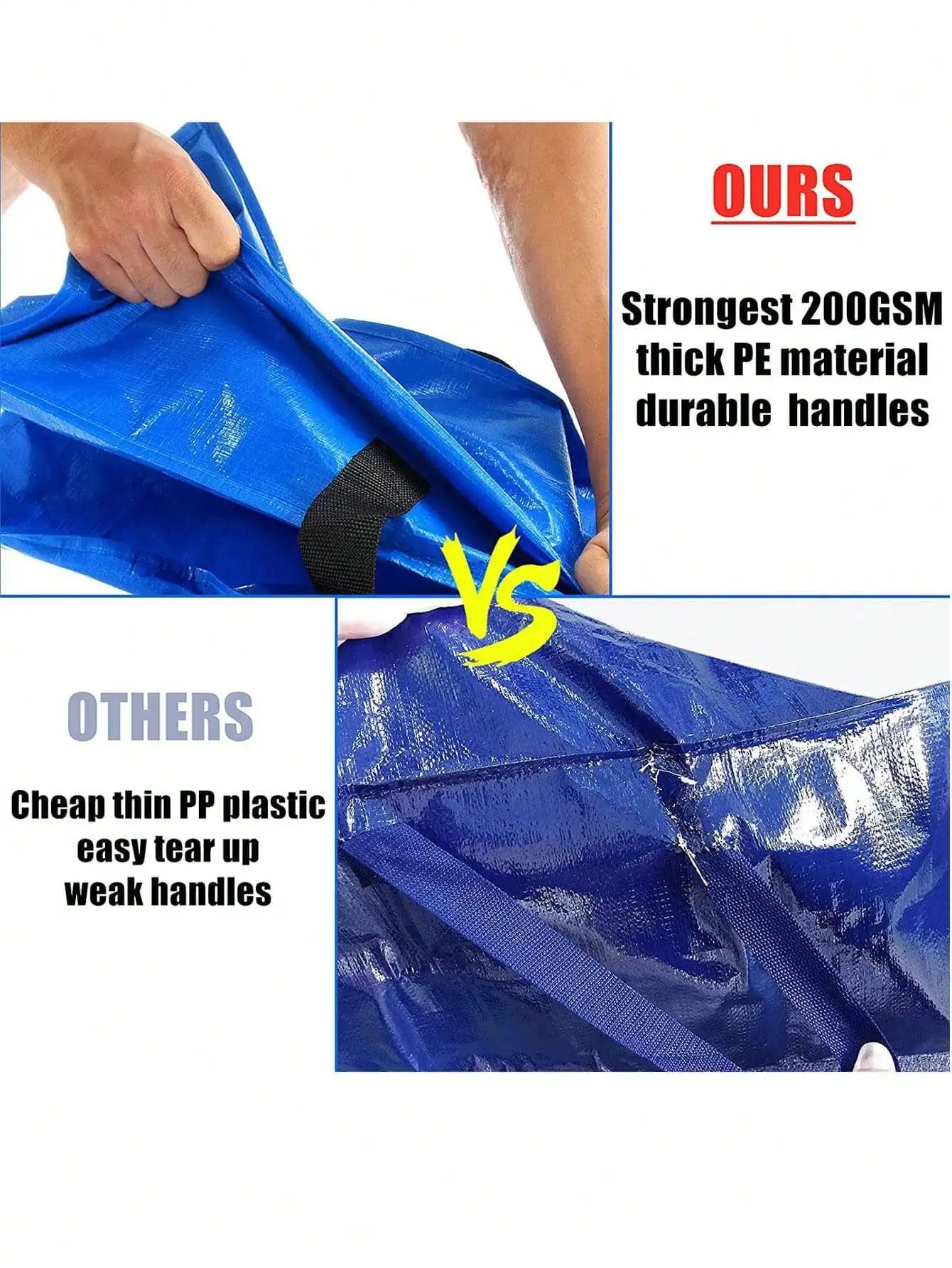 Moving Bags, Storage Totes, Extra Large Storage Bags for Moving Supplies, College Dorm Essentials, Bedroom Closet, Packing Bags 5