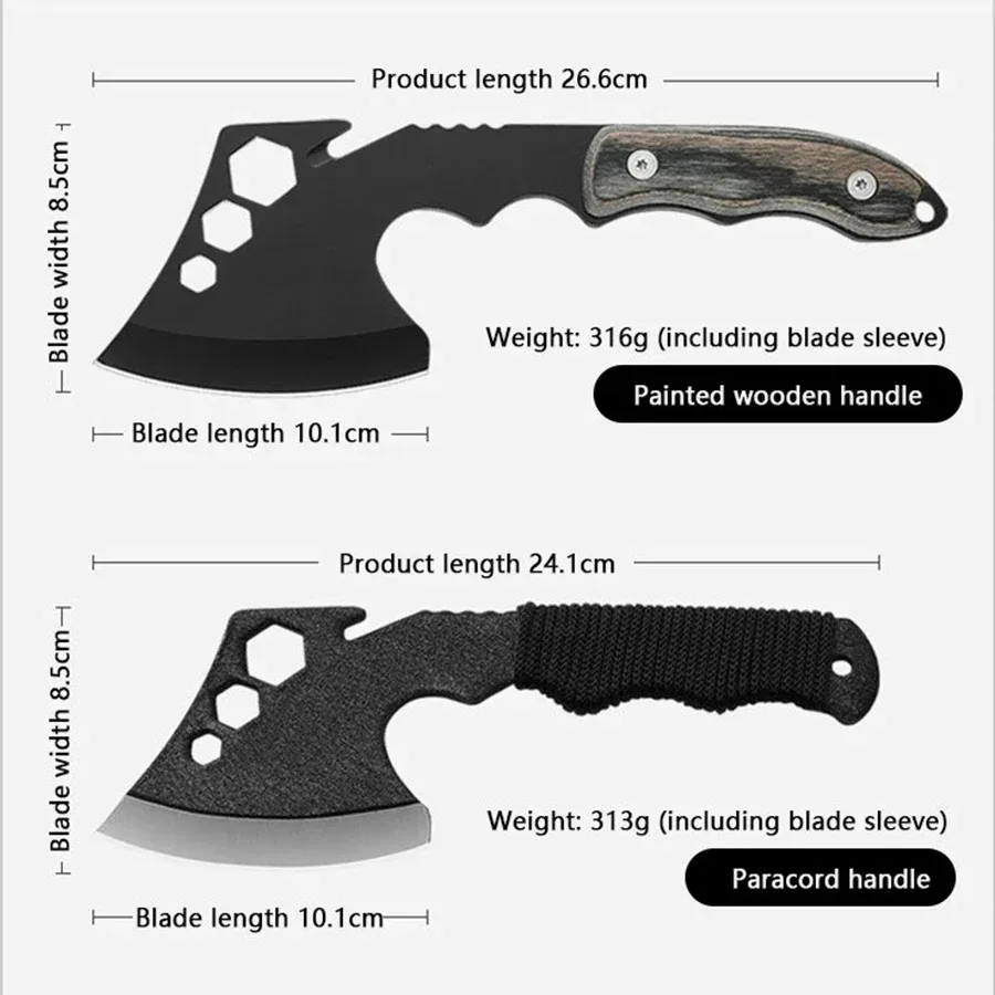 BAKULI axe outdoor opener axe, felling axe woodworking axe knives, tree felling home firewood chopping bone cutter 6