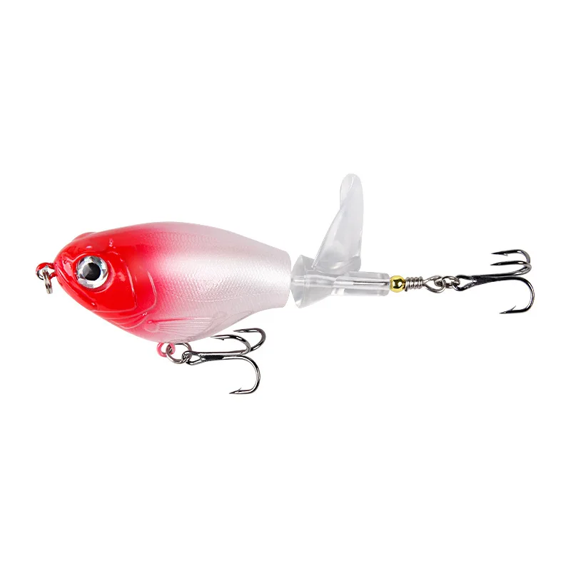 BILLINGS 1 Stück Oberflächenköder Whopper Popper Wobbler Künstlicher Harter Köder Bass Popper Weicher Rotierender Schwanz Angelzubehör – Detail 10