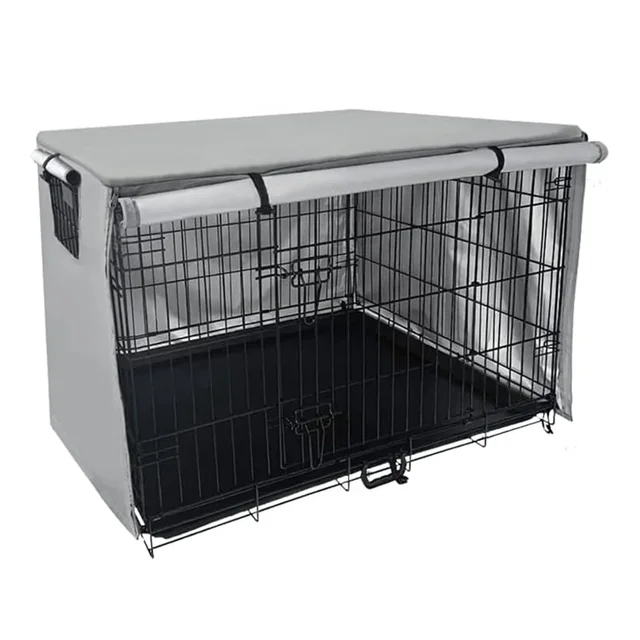 Collapsible Dog Cage Cover Waterproof Pet Cage Cover Oxford Fabric Outdoor Dog Tent Parrot Rainproof Accessory Pet Supplies 2