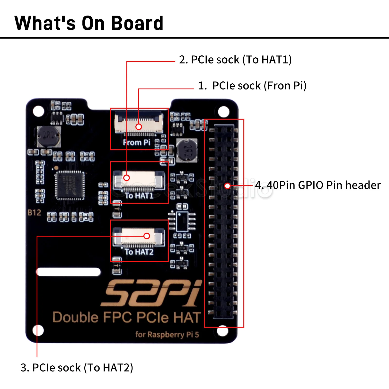 Duplo Fpc Pcie Hat Adaptador Board Raspberry pi B12 - Imagem 3