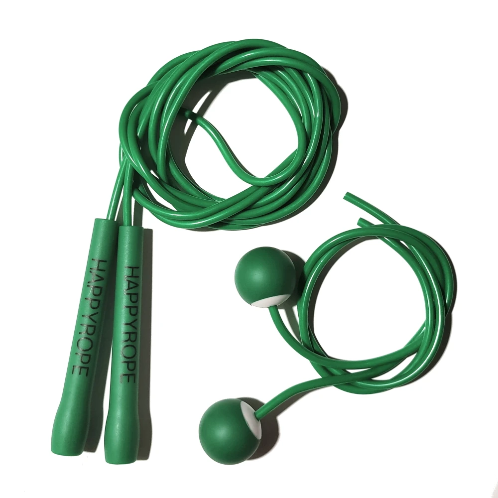 줄넘기 NEVERTOOLATE 성인용 5mm PVC로 제작된 약한 형광 점프 로프와 점프 피트니스 크로스 핏 긴 로프 8 HAPPYROPE 무선 공 및 로프 초보자용 점프 로프, 어린이용 PVC 로프, 작은 손잡이, 쉬운 사용, 2 in 1