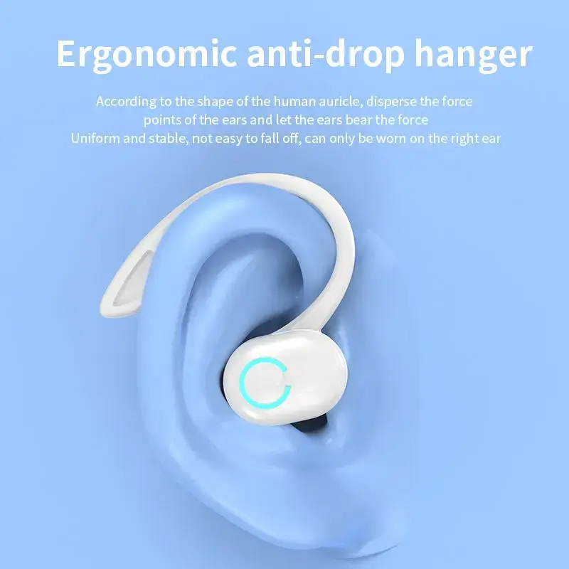 Bluetooth 5.2 Business Wireless Headphone Ear-Hook Mini HIFI Bass Noise Cancelling Earphone With Mic Earbud Sport Game Headset - Image 3