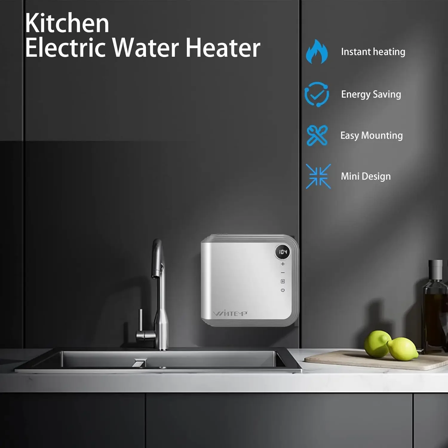 Water Heater Electric 3.5KW 120V, Designed to Provide Hot Water on Demand Without the Need for a Storage Tank, Use a Se