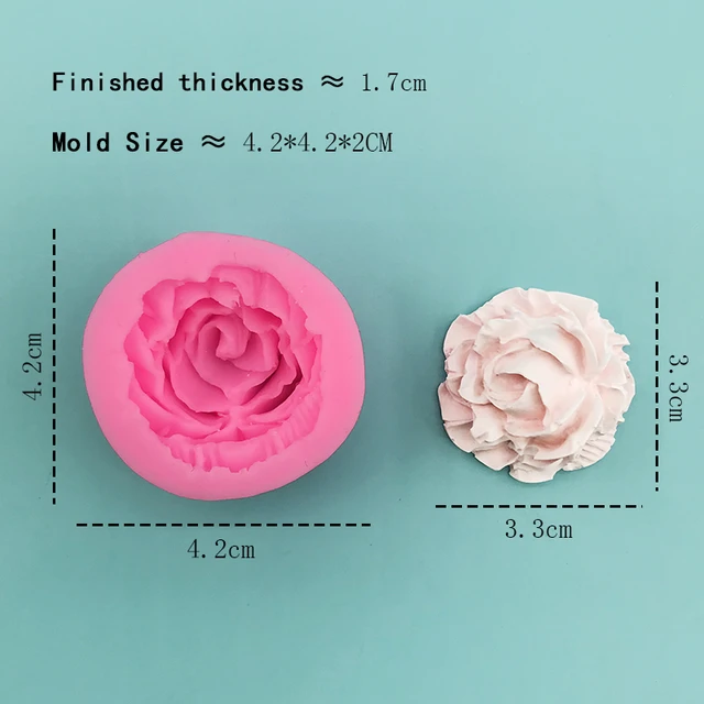 Flowers Silicone Mold Rose Peony Chocolate Mousse Ice Cream Mold Gel Drop  Aromatherapy Plaster Candle Mold