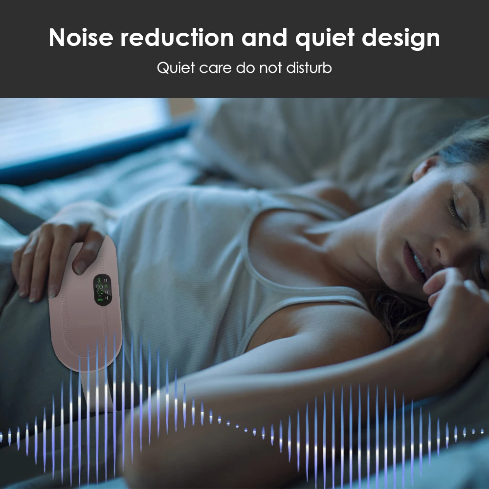 Electric Period Cramp Massager Vibrating Heating Belt for Menstrual Colic  Waist Stomach Abdominal Warm Palace Belt