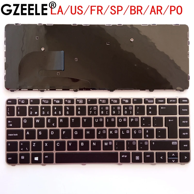 Teclado Portátil para hp Elitebook ru la Eua fr sp br ar po Reino Unido 840 g3 745 g4 840 g4 848 g4 836308001 821177-001 Nsk-cy2bv - Imagem 6