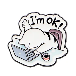 Inspirational Cat Enamel Pin - Whimsical Brooch for Backpacks and Clothing Accessories (3)