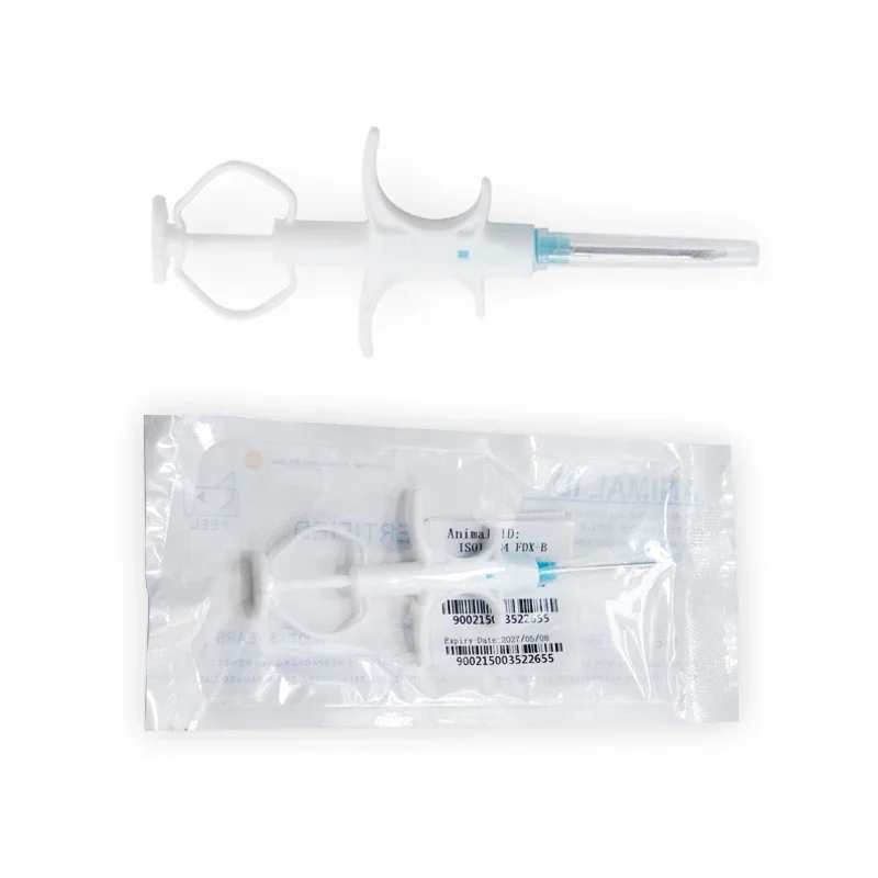 2.12x10mm 100Packs Pet EM4305 Microchip 134.2KHz FDX-B Animal ID Chip Animal Microchip Syringe International Standard