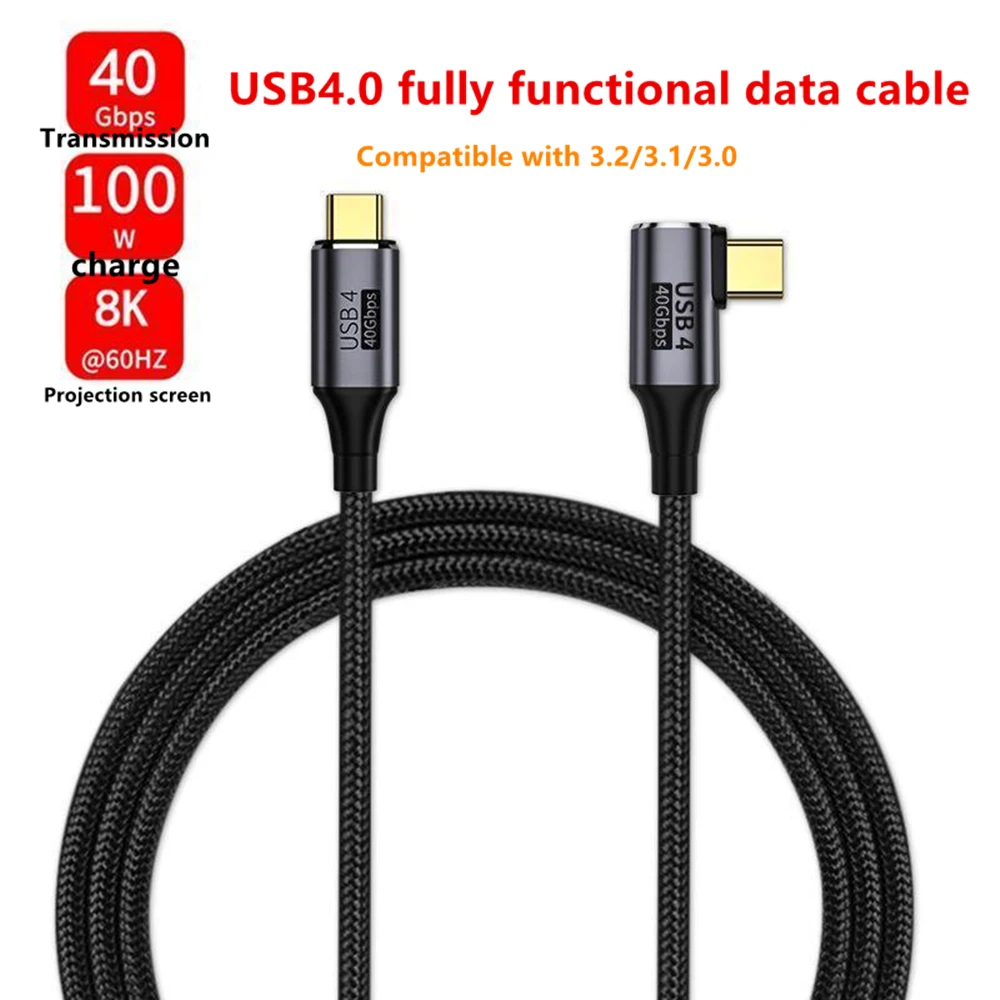 Кабель для передачи данных USB4 Thunderbolt 3, PD 100 Вт, 5A, 20 Гбит/с, 8K, 60 Гц, кабель для быстрой зарядки USB Type-C на Type-C для Macbook Pro, 1/2/3 м Кабель для передачи данных USB4 Thunderbolt 3, PD 100 Вт, 5A, 20 Гбит/с, 8K, 60 Гц, кабель для быстрой зарядки USB Type-C на Type-C для Macbook Pro, 1/2/3 м