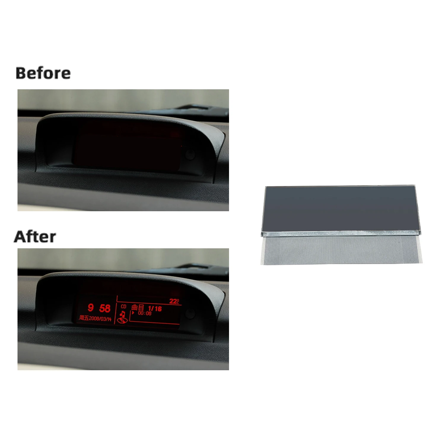 LCD Display Touch Screen Display Instrument Cluster Display Central Navigator LCD Display Screen For Peugeot 206 307 Citroen C5 Xsara Picasso