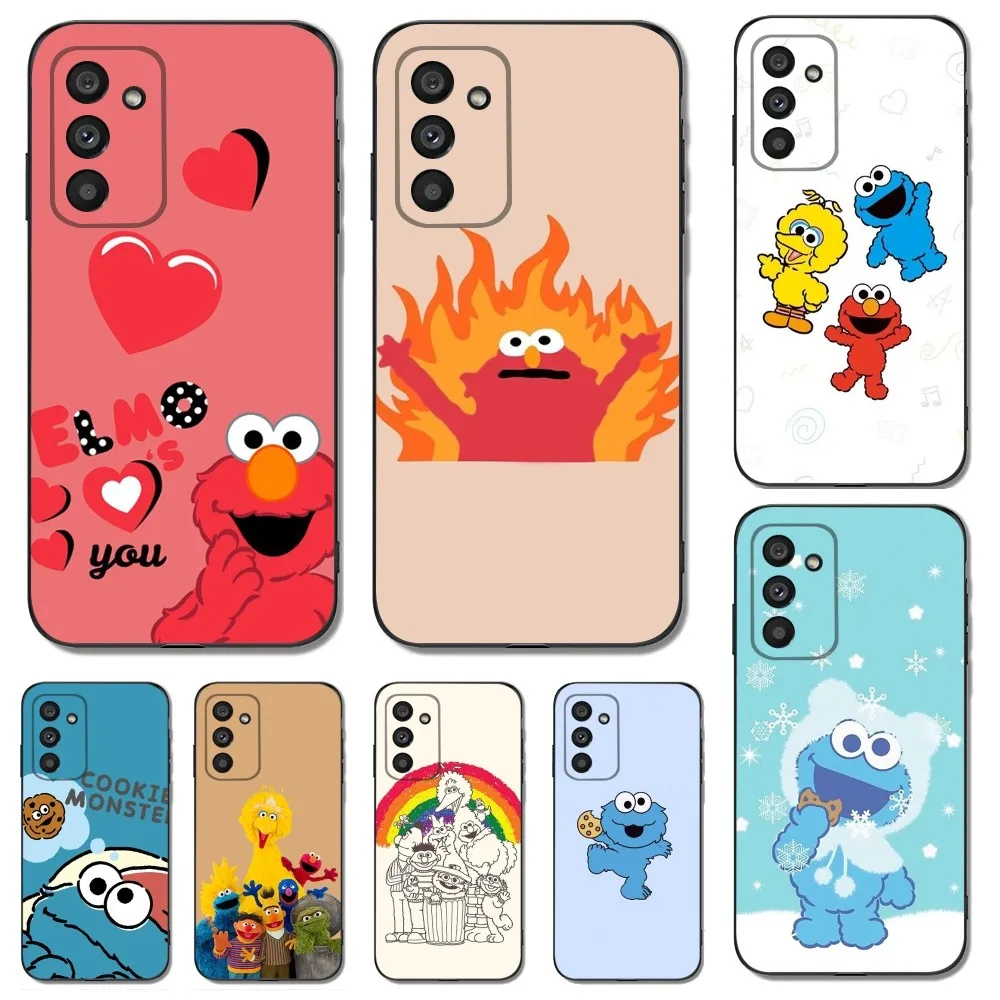 Custodia Per Telefono Street Cartoon S-Sesame Per Samsung Galaxy A13,A21S,A22,A31,A32,A52,A53,A71,A80,A91 Soft Black Cover
