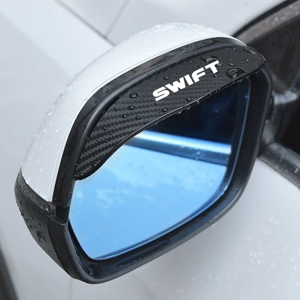 car accessoires Awnings Shelters Rearview Mirror Rain Cover Carbon Fiber Side For suzuki SWIFT car Accessories 2Pcs rearview mirror rain shield rearview mirror rain eyebrow car rearview mirror visor rearview mirror rain guard rearview mirror visor