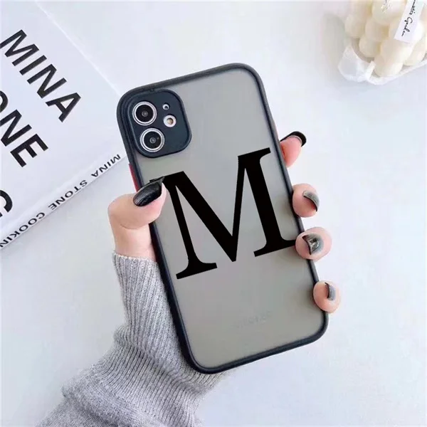 Sleek Black Phone Case with Camera Protection - Matte Hard PC Cover