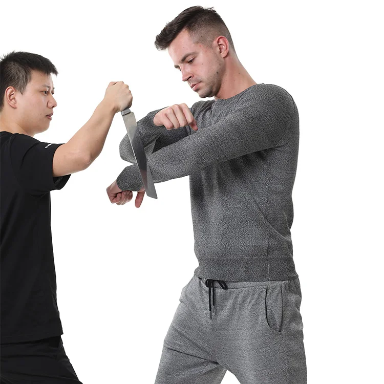 Cut Proof Clothing Cut Resistant Anti Slash Clothes CE Level 5 Protective Equipment Round Neck Long Sleeve Resistant Shirt