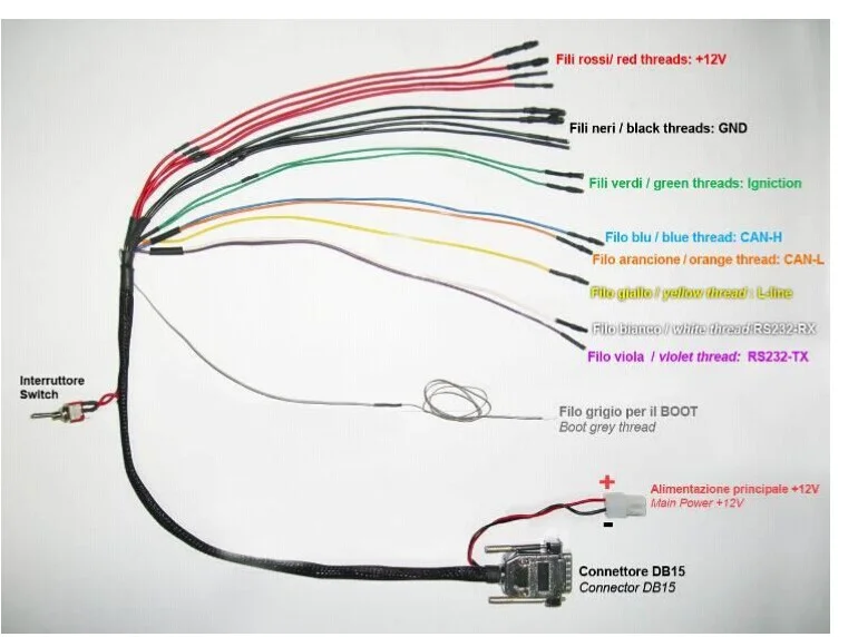 OBD2-Diagnoseadapter MPPS V21 OBD Breakout Tricore-Kabel ECU Pinout-Kabel 12V Schalter – Detail 2