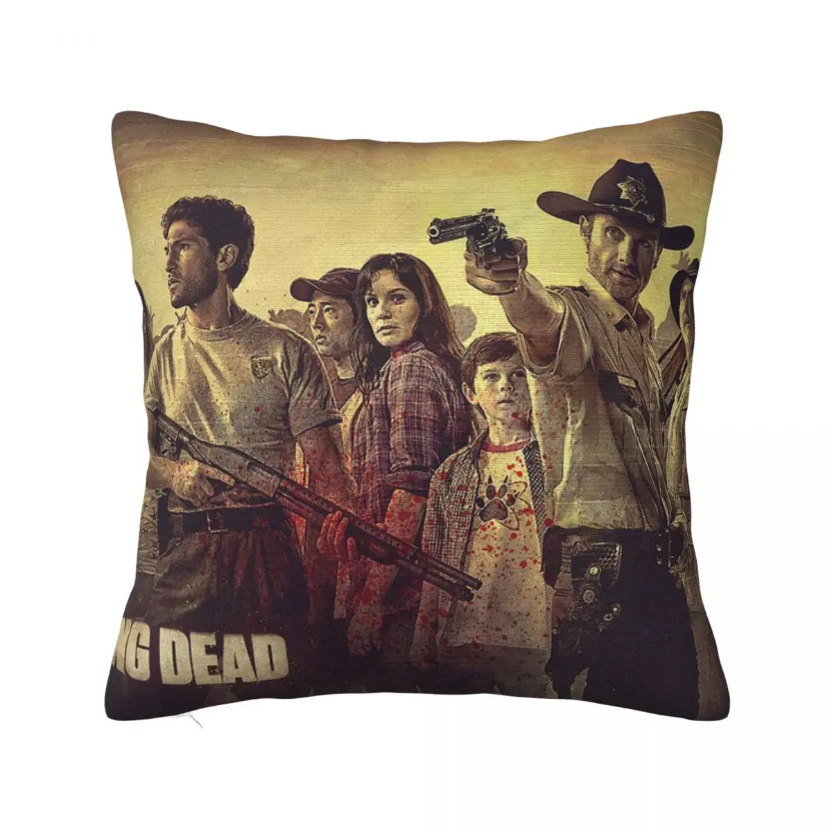 

The Walking Dead Drama Series Pillowcase Polyester Cushion Cover Gift Horror Classic Films Throw Pillow Case Cover Zippered 18"