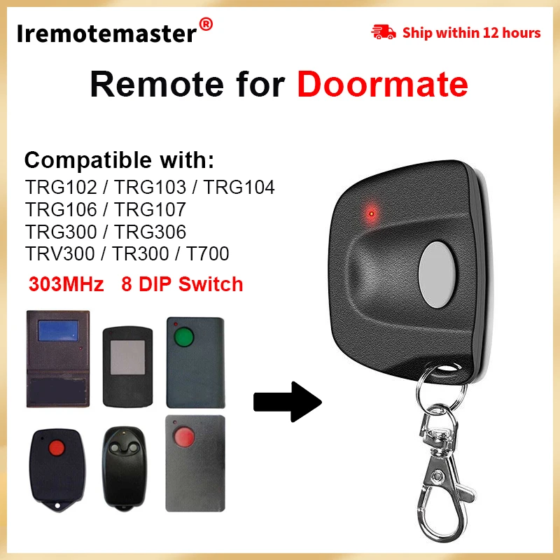 

Garage Door Remote Control For TRG306 TR300 TRV300 TRG 303 Tilt A Matic Gate Key Fob