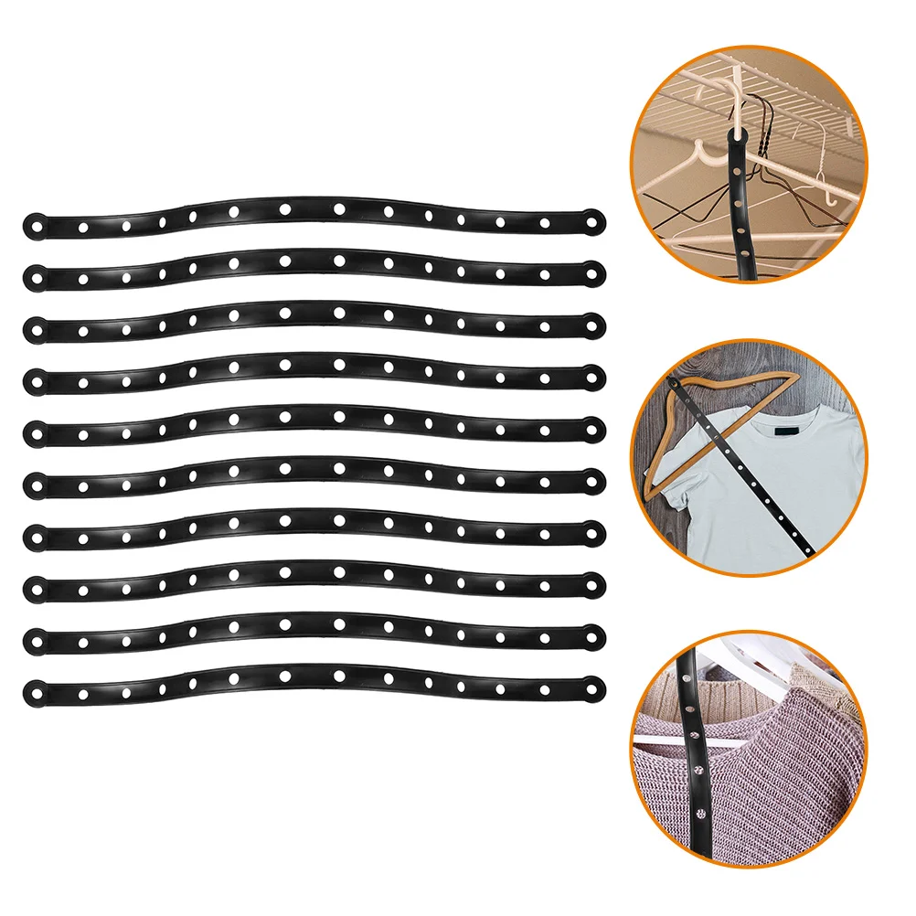 

10 Pcs Clothing Store Hanger Connection Strip Clothes Trouser Clip Hanging Set Connecting