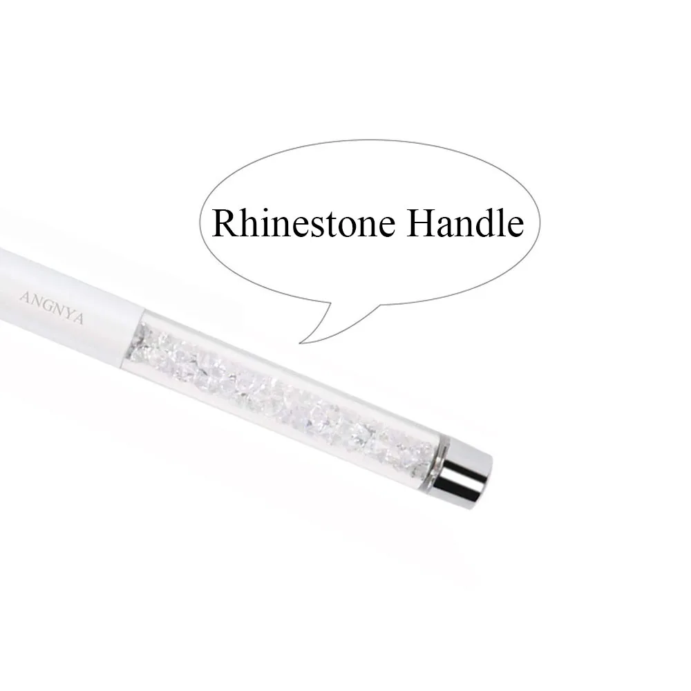 1Pc 3D Acrylic Nail Brush White Design Liquid Powder Carving Extension Building Pen Manicure Nail Tip Flower Drawing Tools 5
