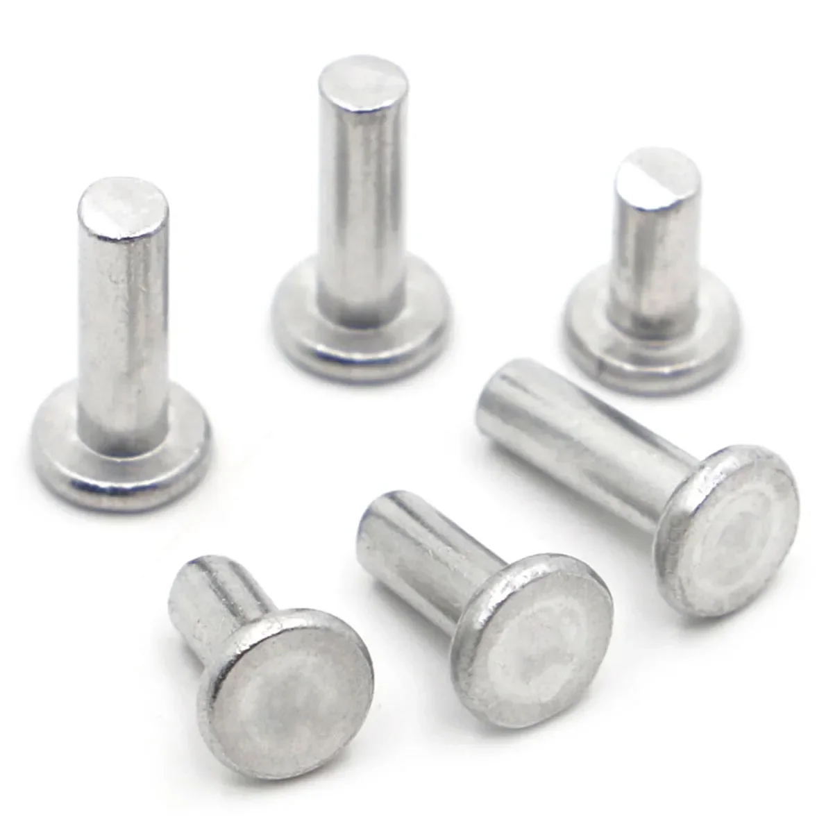 450 Remaches De Aluminio Surtidos (Cabeza Plana M2.5) - Longitudes 3mm A 20mm