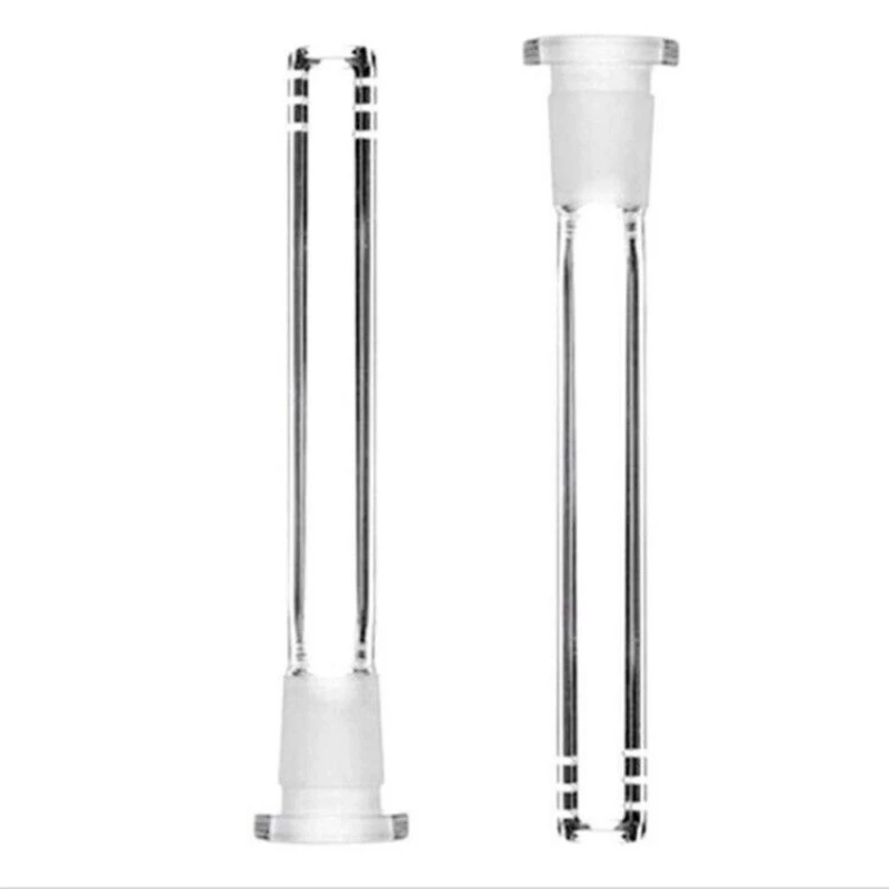 Hookah Accessories Cooling Stem Glass Adjustable Stem 2 Pcs 4.7" Clear Glass DownStem Diffuser 14mm Male Down Stem