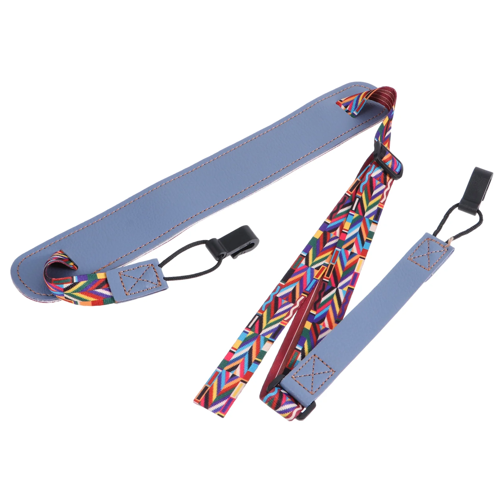 

Ukulele Strap Ethnic Style Uke Shoulder Strap Adjustable Double J Hook Clip on Uke Shoulder Strap Blue