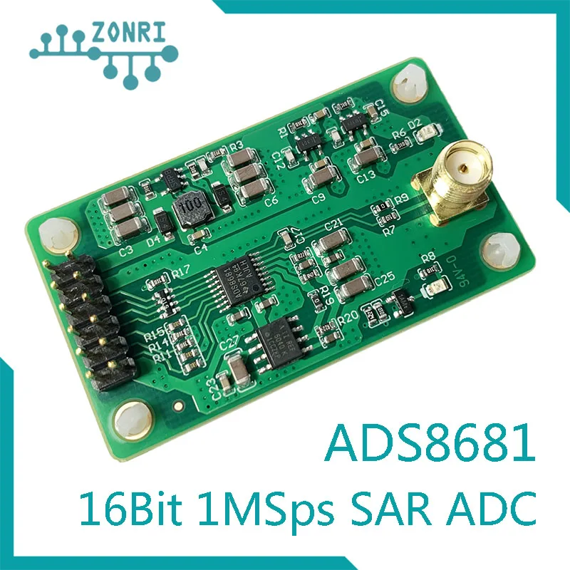 Ads8681 16bit 1msps Sar Adc Module Single Bipolar 2.5612.288v Input