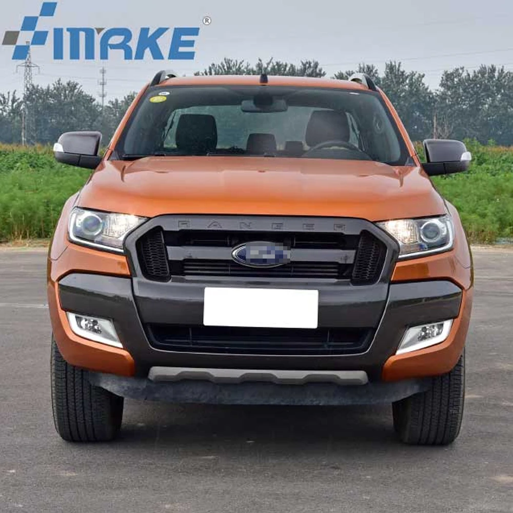 Feux De Calandre LED Pour Ford Ranger 2015-2020 – DRL Blanc/Jaune, Design Course, Matériau ABS