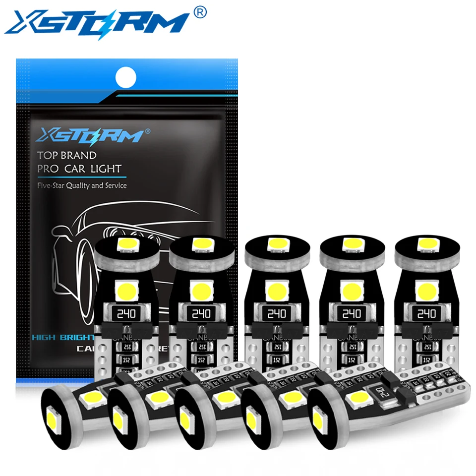 Lampadina LED T10 Da 10 Pezzi Canbus Bianca 12V W5W - Foto 13