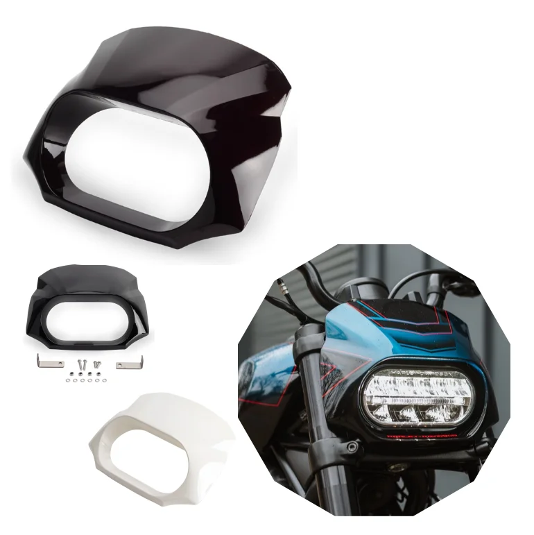 

Motorcycle Gloss Black Front Headlight Fairing Mask Cowl Cover For Harley Sportster S 1250 RH1250 2021-2022