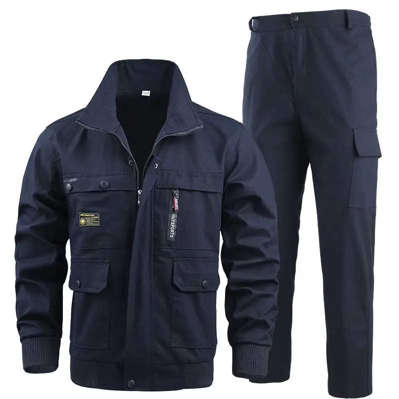 SpringAndAutumnMensWorkClothesOutdoorMaintenanceAndWeldingWorkClothesMultipocket