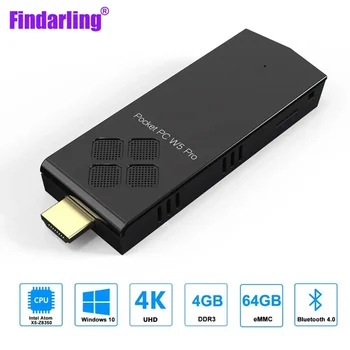 T5B Quad Core Intel Z8350 Mini PC Computer Windows 10 Dual Band 2.4G e 5.8G Wifi 4Gb Ram 64Gb Rom Win 10 Stick PC 1