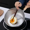 430 Stainless Steel Soup Pot Japanese-style Snow Pot Flat Bottom Non-stick Wok Wooden Handle Stew Pot Milk Pot Kitchen Cookware 2
