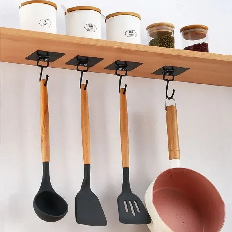 Description Picture 3 of item30/1Pcs Self Adhesive Hooks Multi-Purpose Door Wall Hanging Hook Kitchen Bathroom Storage Strong Sticky Hooks Towel Coat Holders