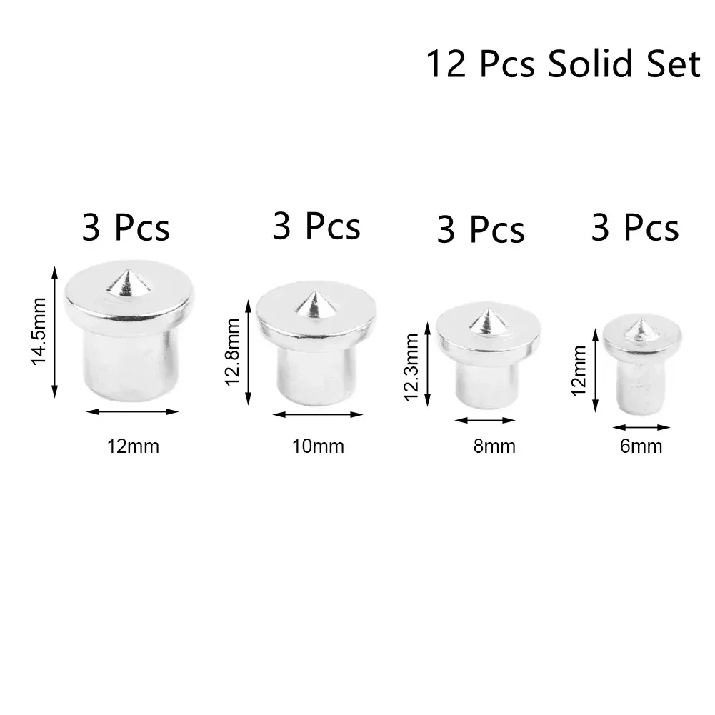 4pcs Dowel Tenon Center Points Pins 6mm 8mm 10mm 12mm Dowel Joint Accurate Alignment Tool Set
